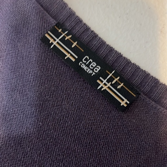 Crea Concept Wrap Knit Top Cotton Blend Purple Made in Italy Sz S - Picture 4 of 11